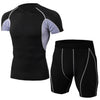 Men sport suit elastic tights